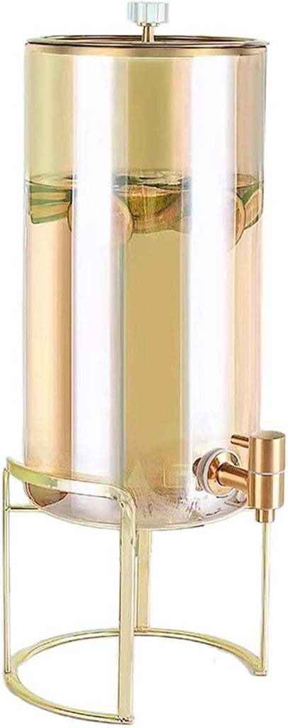 Beverage Dispenser Holder Pitcher Base 20cm Support Storage Rack Glass Jar Stand Cold Water Jug Stand Bar Party, Gold