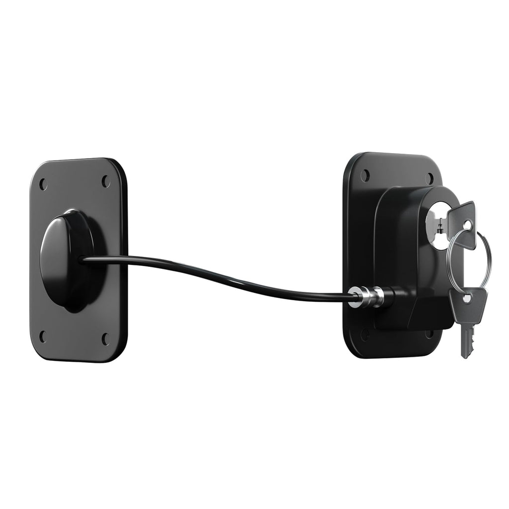 Refrigerator Lock 2 Packs, Fridge Lock with Silicone Wire Protection Fridge Locks for Kids Easy to Use and Install