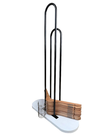 Deluxe Wood Hanger Stacker, White, Pack of 1