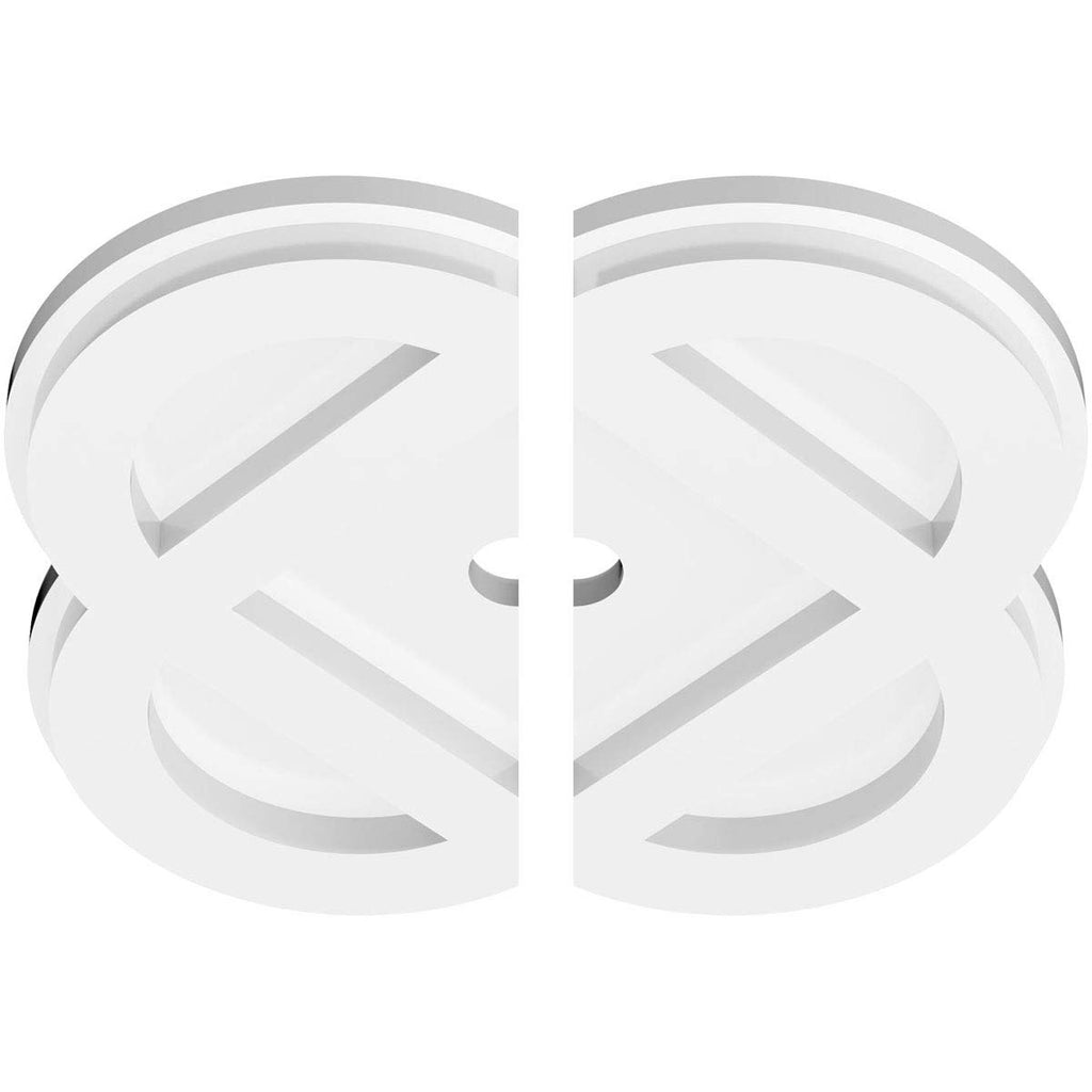 01000 Charlotte Architectural Grade PVC Contemporary, Two Piece Urethane Ceiling Medallions 10"OD x 1"ID x