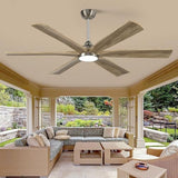 Savey'Sley 60" Ceiling Fan with LED Light and Remote - Gray