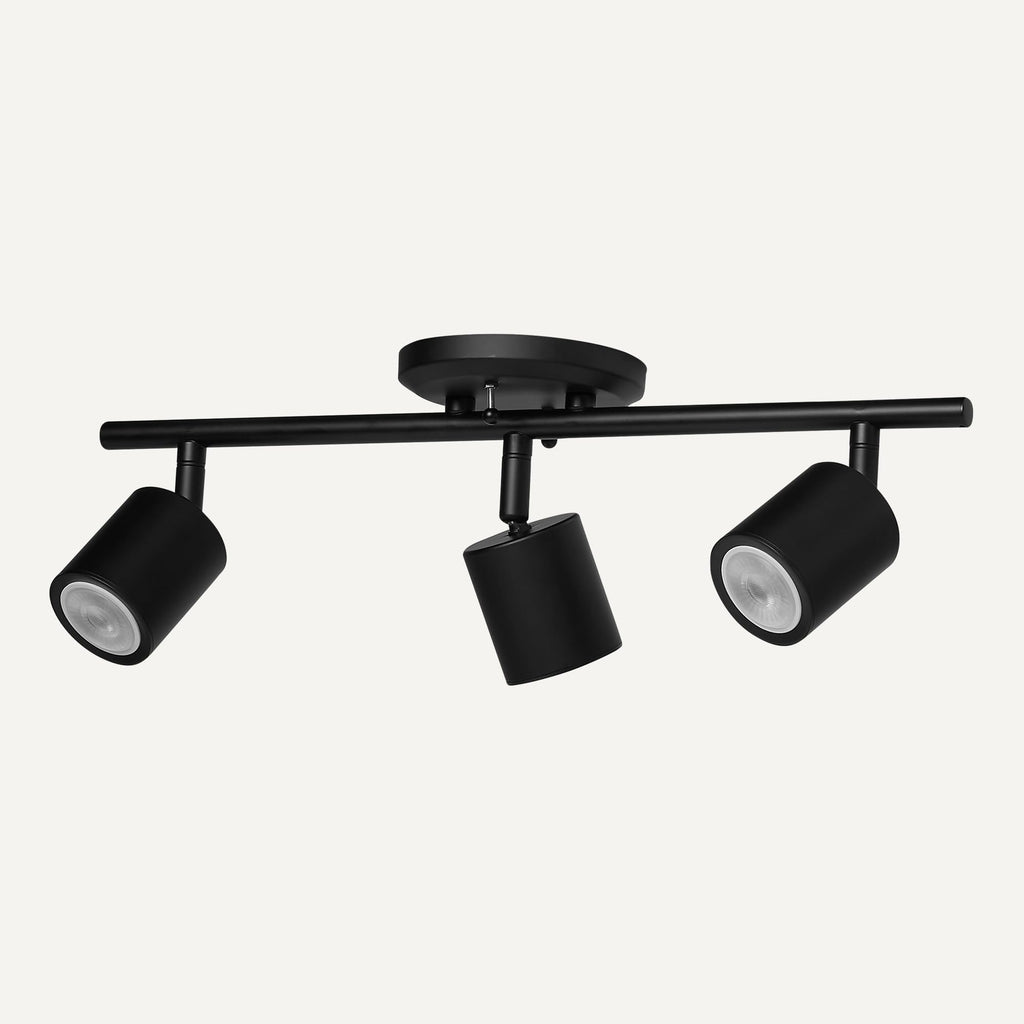 Track Lighting Kit, Dimmable, Adjustable Rotating Heads, GU10 MR16 LED Bulbs Included, 19.9L x 5.1W x
