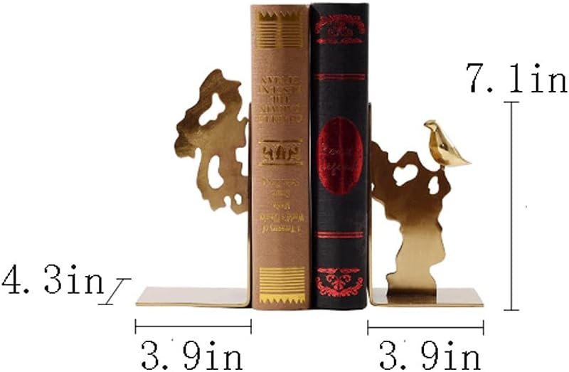 Ends Creative BookEnd Fashion Bookends Personality Modern Metal Bird Rockery BookEnds Office Practical Decoration