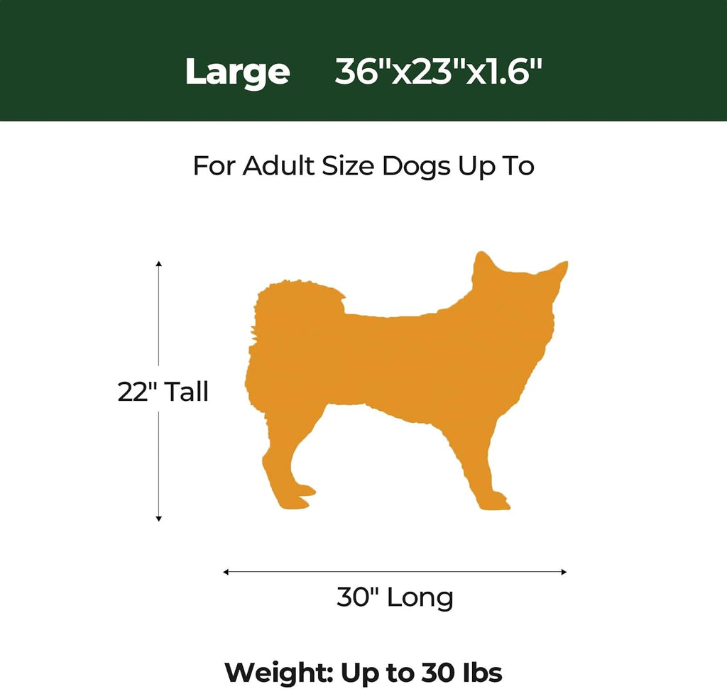 Dog Crate Bed, Orthopedic Dog Bed Pad with Waterproof Liner, Washable Crate Foam Pet Mat for Large, Medium, Puppy