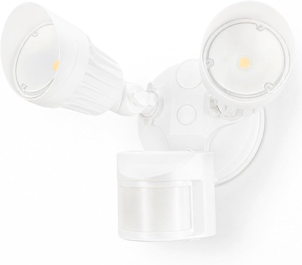Motion Sensor Security Lights Dusk to Dawn IP65 5000K White | COB LED Motion Detector Flood Light Outdoor, 100-277V