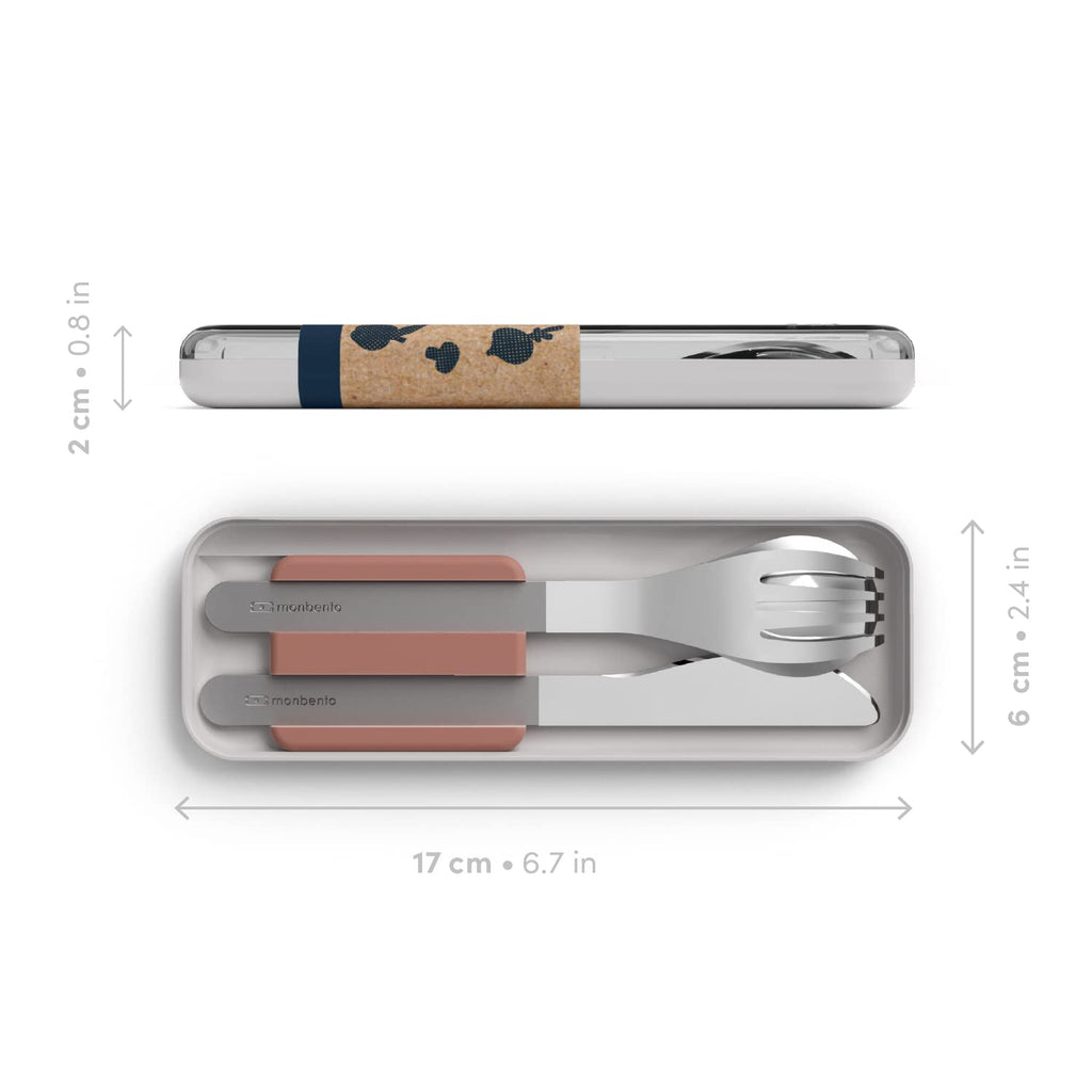 Cutlery Set MB Slim Box Moka for Lunch Box - 3 Pieces Fork Knife Spoon - Flatware Set Work Lunch Packing - Suitable