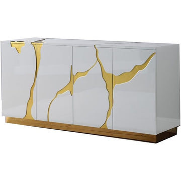 Taylor 66" High Gloss Lacquer Sideboard - White