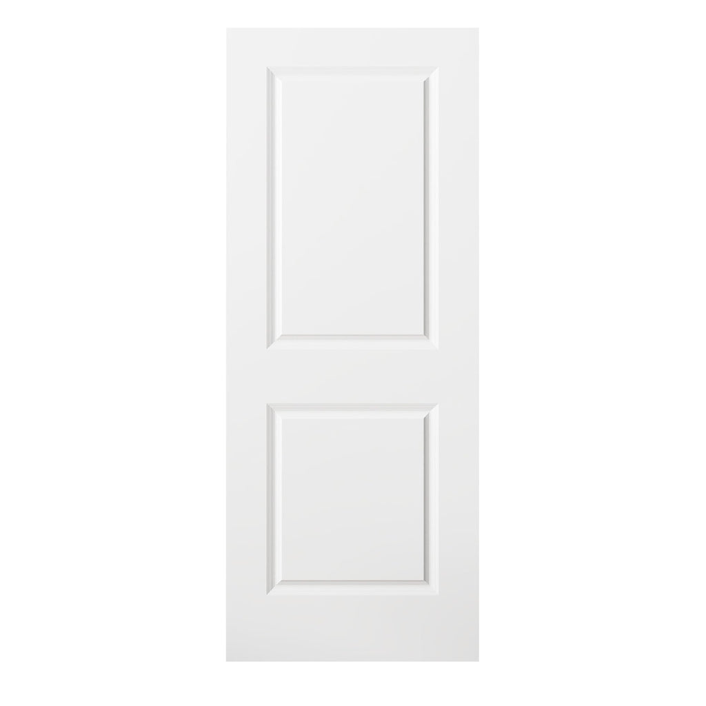 32"x80" Raised 2-Panel Square Smooth White Primed Interior Door Slab