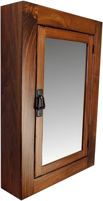 Girona Rustic Mission Medicine Cabinet/Medium Walnut Finish