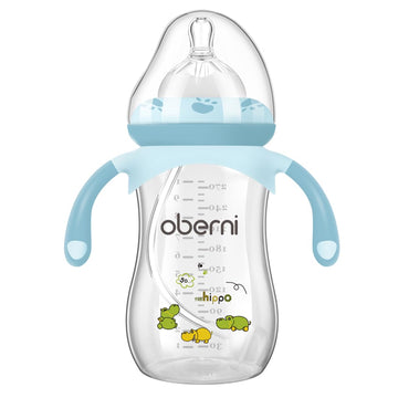 Baby Bottles, Weighted Straw Toddler Milk Bottles with Non-Slip Handle, Size + Variable Fast Flow, 12+ Months