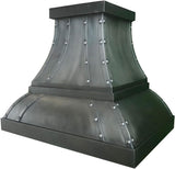 Copper Wall Mount Range Hood 1150 CFM LED Lights Dishwasher-Safe Baffle Filters