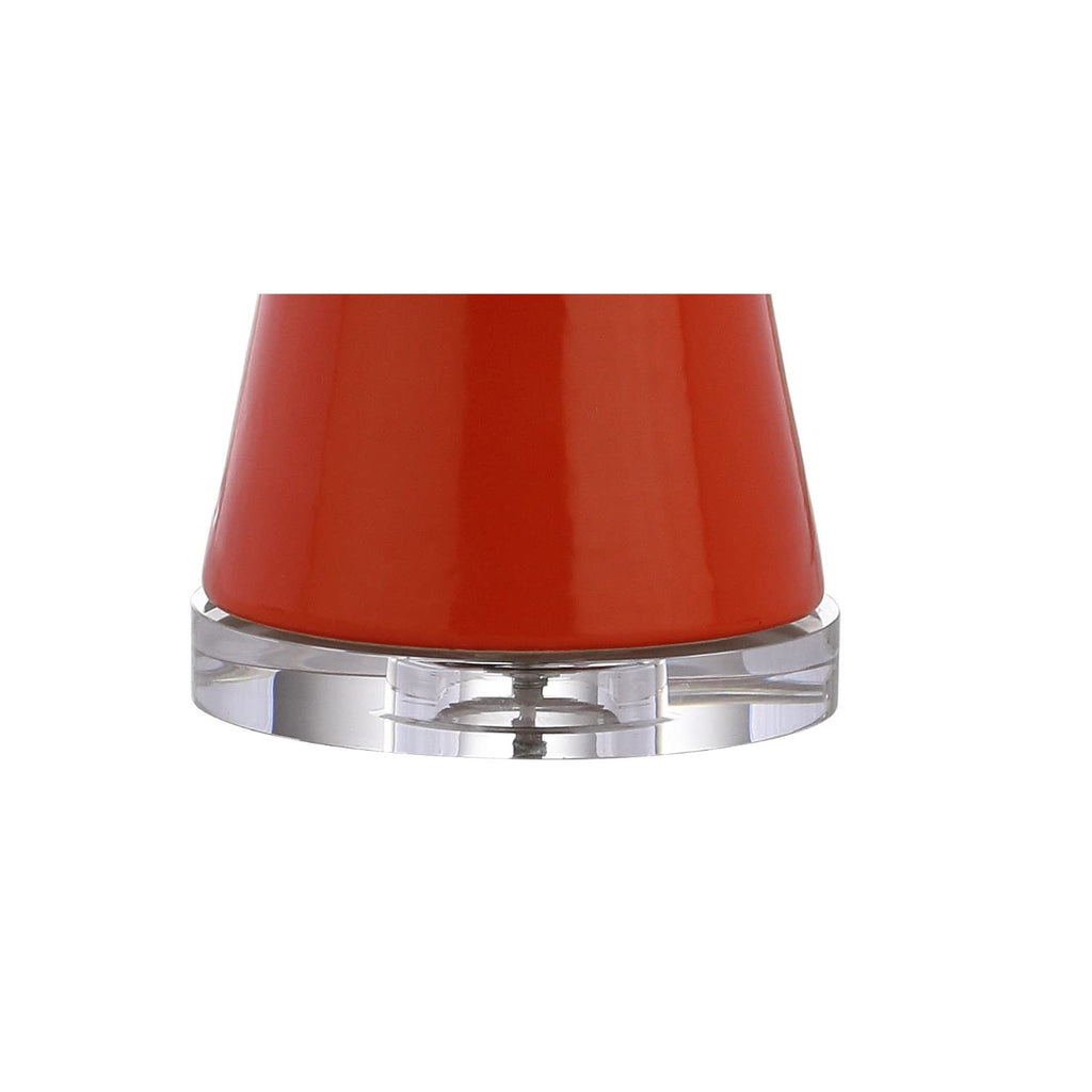 Julia Hourglass 28.5" Ceramic Bedside Table Lamp, Coral