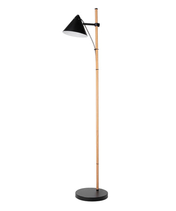 Noah 59" Wood Effect Adjustable Floor Lamp, Reading Lamp