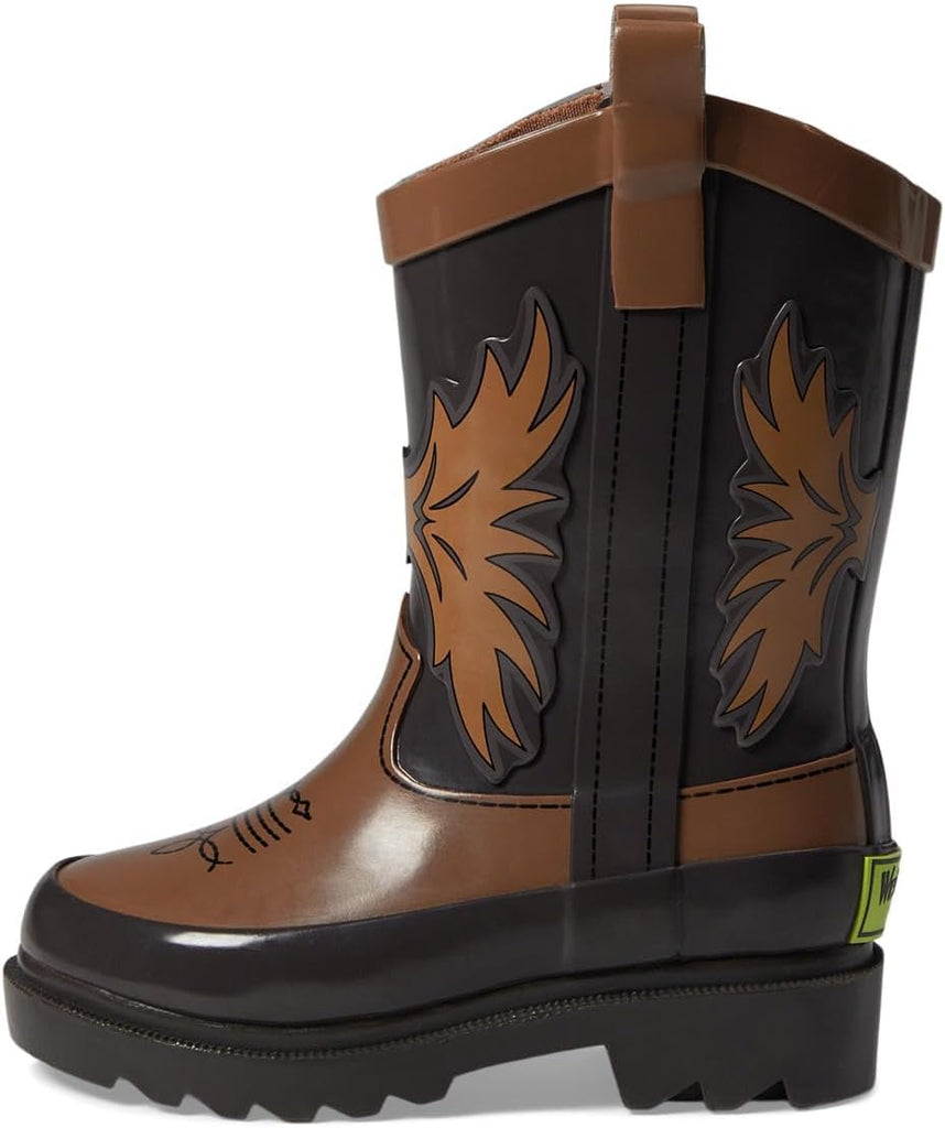Kids Western Cowboy and Cowgirl Waterproof Rubber Rain Boot