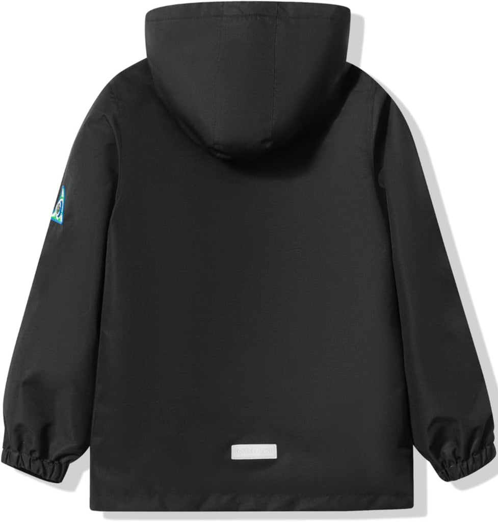 Boys Girls Rain Jacket Kids Lightweight Waterproof Hooded Raincoats Windbreakers