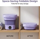 Portable Washing Machine,Foldable Mini Washer Travel Washing Machine,8L 3 Modes Upgraded Small Collapsible Laundry for