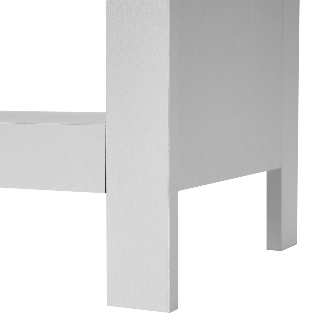 43 Inches TV Stand, Mid Century Modern Entertainment Center with 4 Open Shelves Farmhouse TV Media Console Table