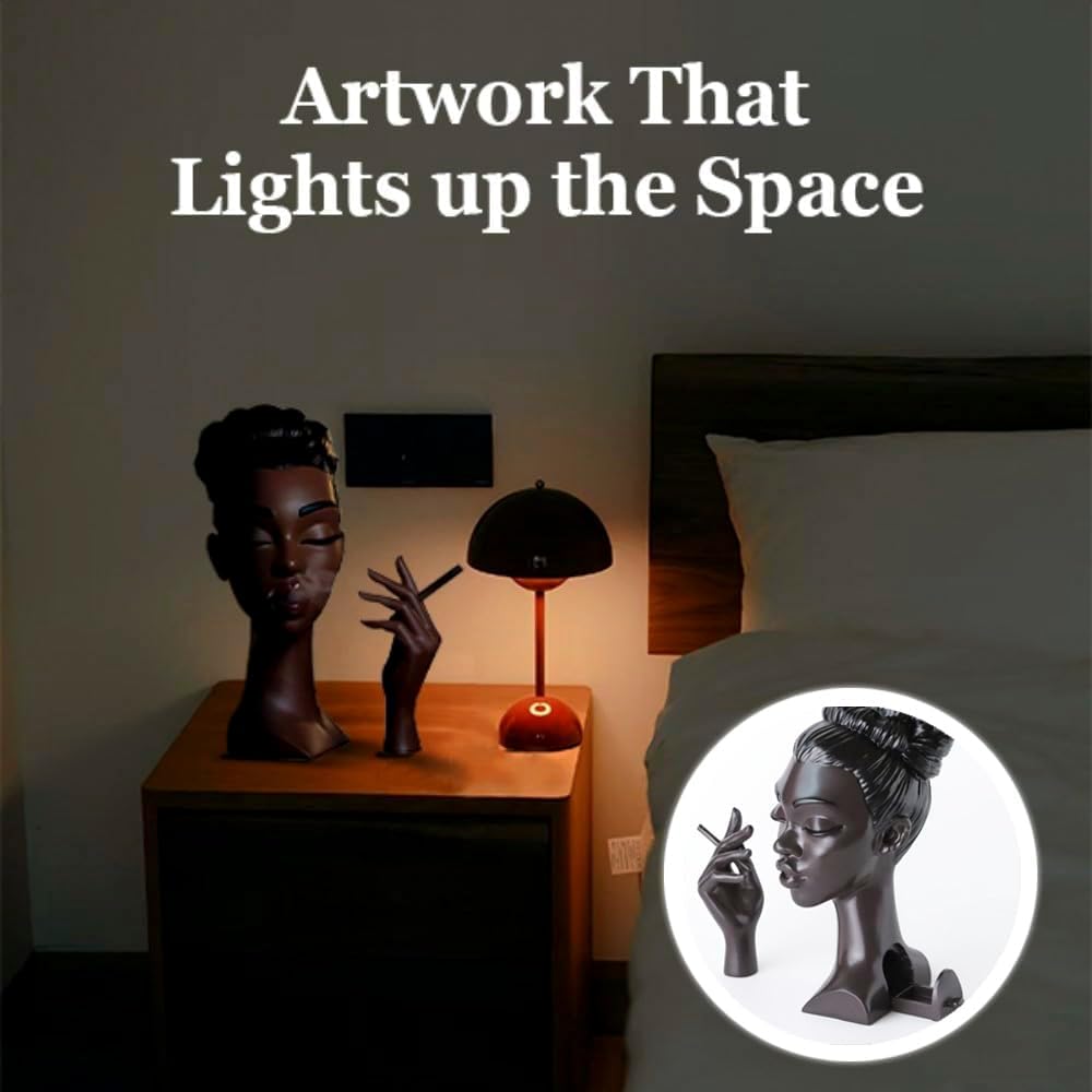 Elegant Head Incense Black Woman Burner - Stylish Incense Holder Black Women for Modern Home Decor - Unique Gifts