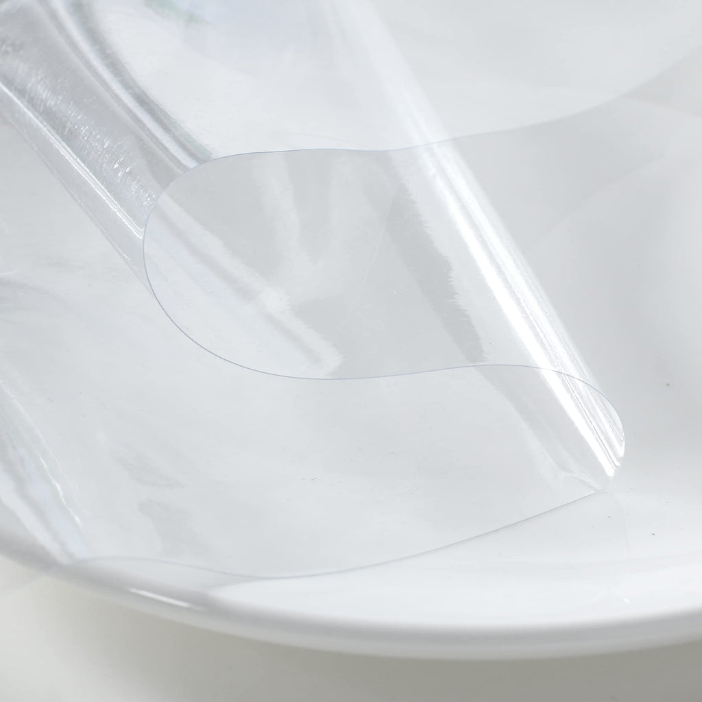 Clear Plastic Tablecloth 54 x 144 Inch, 100% Waterproof Oil-Proof Spill-Proof Vinyl PVC Table Cloth, Wipeable