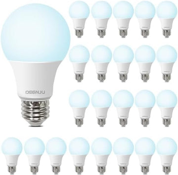 LED Light Bulbs Daylight 5000K, 60 Watt Equivalent LED Bulbs, A19 Standard Bulbs, 800 LM, 15000 Hours, E26 Base, Non