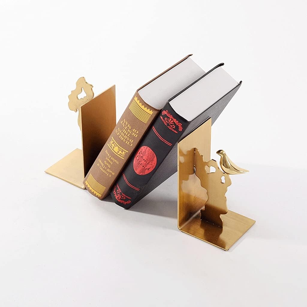 Ends Creative BookEnd Fashion Bookends Personality Modern Metal Bird Rockery BookEnds Office Practical Decoration