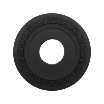Black Ceiling Medallion 12"OD x 3.94"ID, PU Light Cover Modern