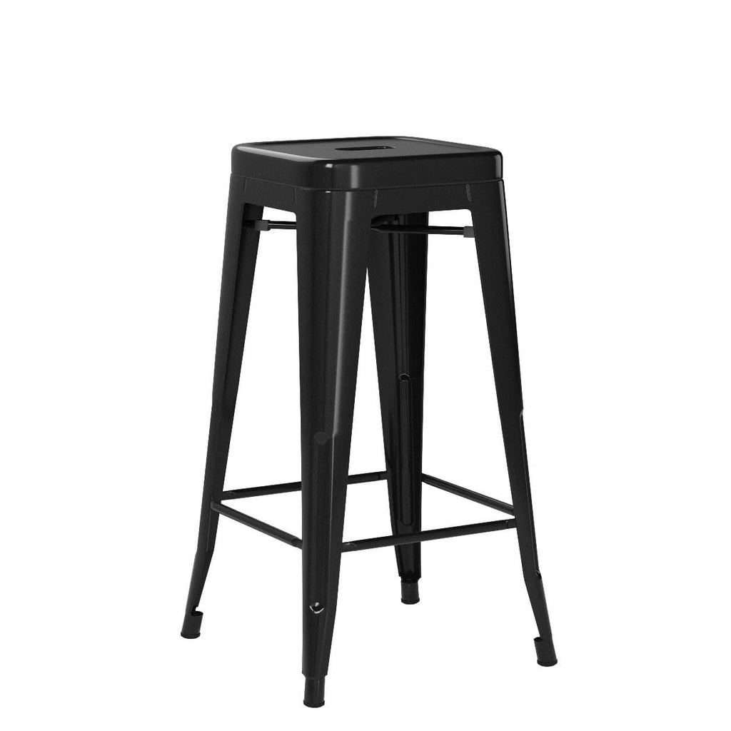Bar Stools Set of 4 Counter Stool Metal Bar Stools 30 Inches Height Industrial Bar Chairs Patio Stool Stackable