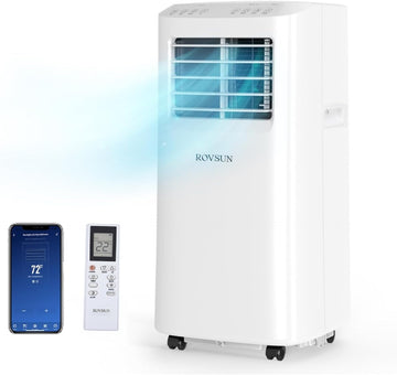 WiFi Enabled Smart 8000 BTU Portable Air Conditioner with Remote & APP Control, 3-in-1 Cooler, Dehumidifier & Fan