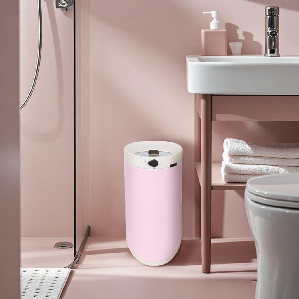 Diaper Pail, Baby Diaper Trash Can, Pink Garbage Pail with Lid
