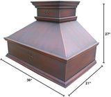 36 Inch Copper Wall Mount Range Hood Baffle Filters