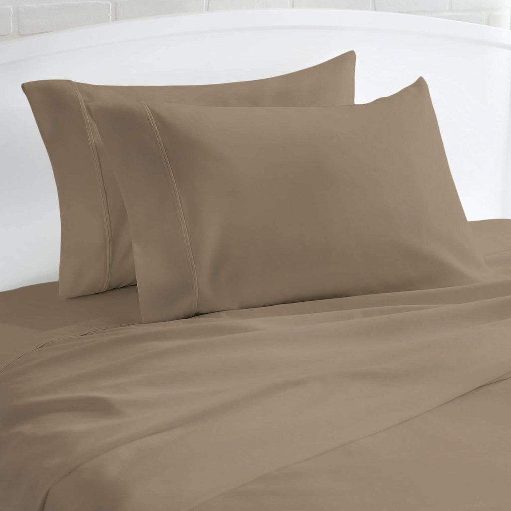 TBM Oversize Pillow Case.Taupe Queen Size Extra Large. Fits Even The Fluffiest Pillows Including The Pancake Pillow.