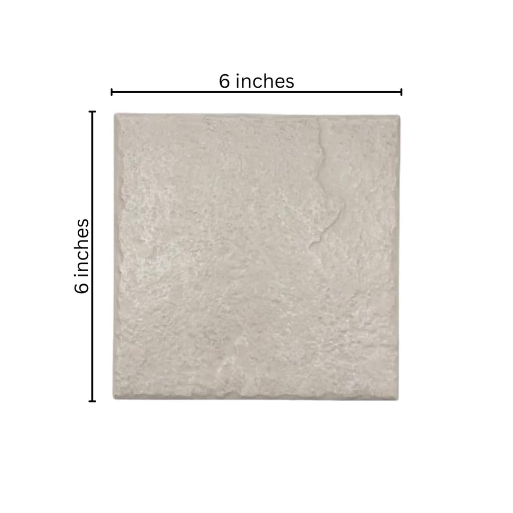 Arctic Ivory Square 6x6 Ceramic Wall Tile Textured Matte, Kitchen Backsplash, Pool, Bathroom Shower, Accent Decor