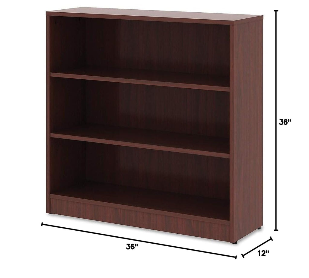 Mahogany Laminate Bookcase, 36" x 36" x 12"