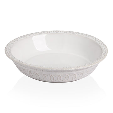Ceramic Pie Pan for Baking, Round Baking Dish Pan for Dinner 10 Inches, Pie Dish Non-Stick Pie Plate for Quiche, Tart
