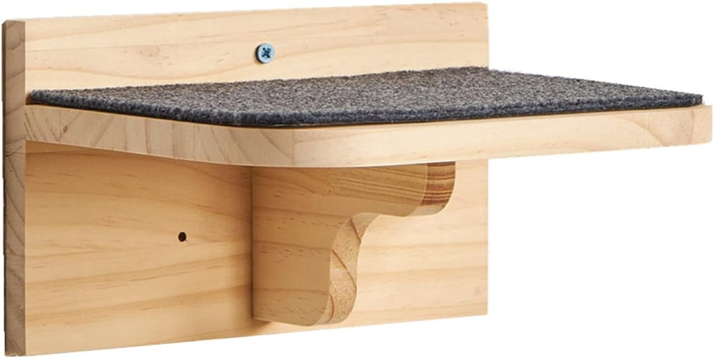 9.8" x 7.1" Solid Wood Wall Mounted Large Cat Step, Cat Wall Furniture, Shelves Stairs Perch