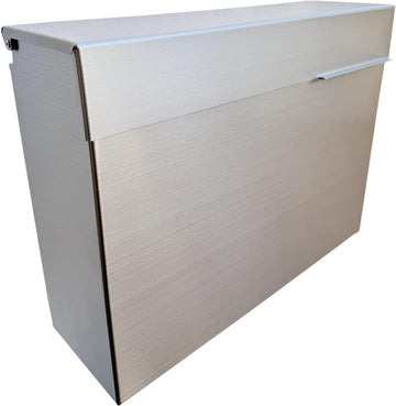 304 Stainless Steel Wall Mounted Mailbox Resistant Large Capacity Locking Outdoor Mailbox with Rainproof Design and
