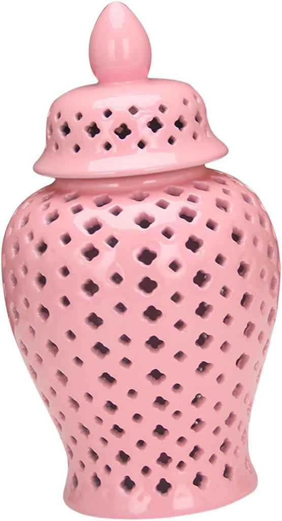 Ceramic Ginger Jar Ceramic Vase Decoration Storage Jar Vase Decorative Vase, 10cmx10cmx22cm