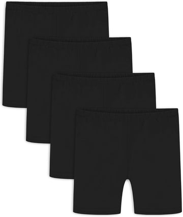 Girls Bike Shorts Kids Cartwheel Biker Under Dress Shorts 4 Pack