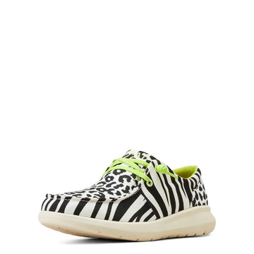 Women's Hilo - Black White Animal Print, 6 Medium