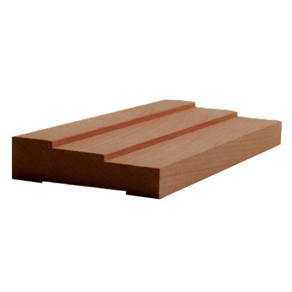 Contemporary 2-1/2" Wide x 3/4" Stepped Casing. Unfinished Trim, Cherry, 42"