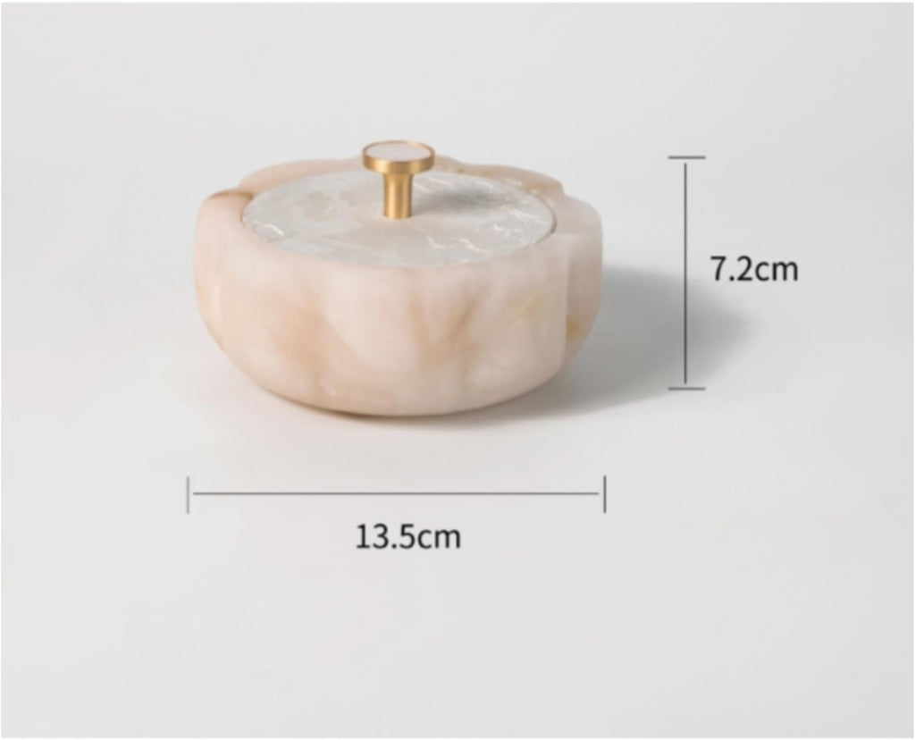 Jewelry Storage Container Marble Trinket Box Organizer Holder With Lid Stone and Leather Material Suitable storage