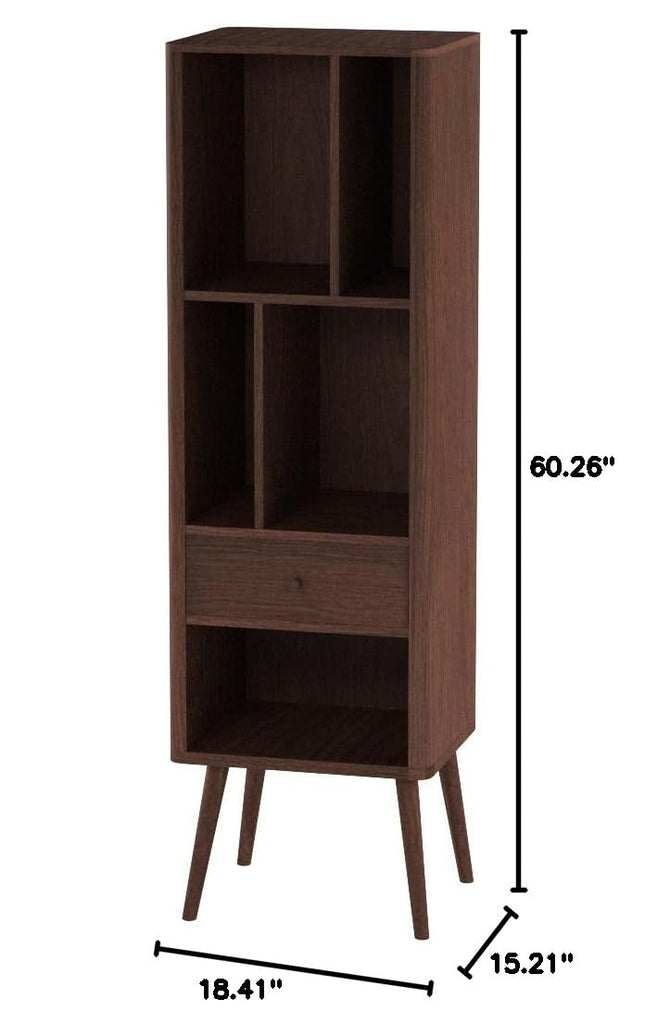 Studios Ellingham Mid-Century Retro Modern Cabinet Bookcase Organizer