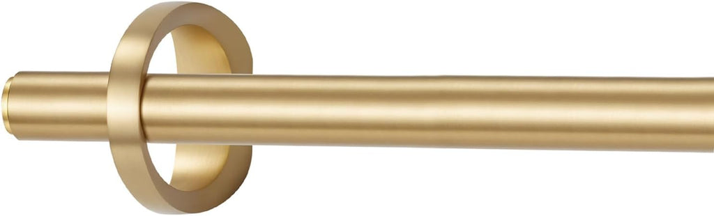 Modern Curtain Rods, 1Inch Diameter Decorative Single Window Rod Telescoping Drapery Rods Warm