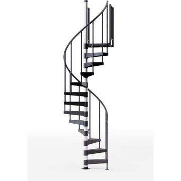 Reroute Prime Interior 42in Diameter, Fits Height 93.5in - 104.5in, 2 36in Tall Platform Rails Spiral Stair Kit