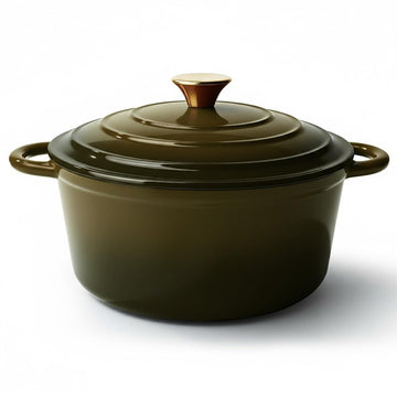 Vintage Style 6 Quart Dutch Oven Pot with Lid, Non Stick Enameled Cast Iron Dutch Oven for Bread Baking, Heavy-Duty