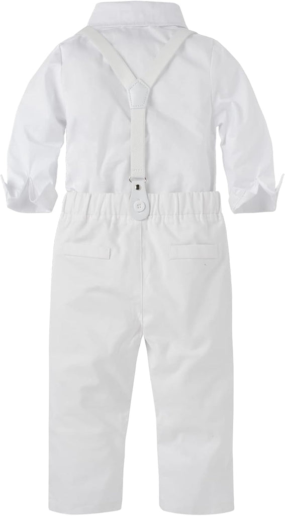 Christening Clothes Cake Wedding Tuxedo Outfit Baby Boys Formal Suit Gentleman Bowtie Romper Shorts