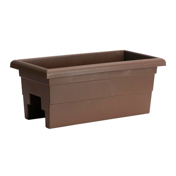 Countryside Railing Planter Box, 24 Inch, Brown