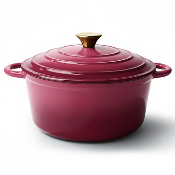 Vintage Style 6 Quart Dutch Oven Pot with Lid, Non Stick Enameled Cast Iron Dutch Oven for Bread Baking, Heavy-Duty