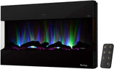 E-Flame USA Hampshire 36-inch Wall Mount/Wall Insert LED Electric Fireplace Heater with Timer