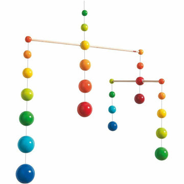 Nursery Room Wooden Mobile Rainbow Balls (Made in Germany)